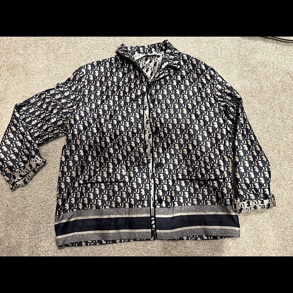 Women dior oblique button down size medium